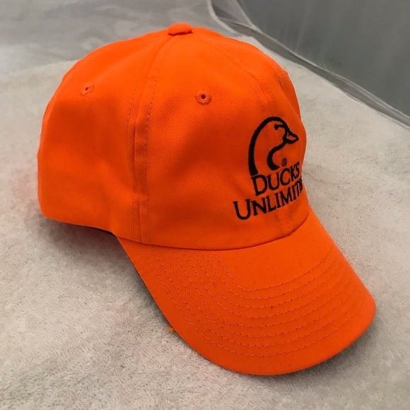 Outdoor Cap for Ducks Unlimited Adjustable Orange Hunting Cap - Picture 9 of 12